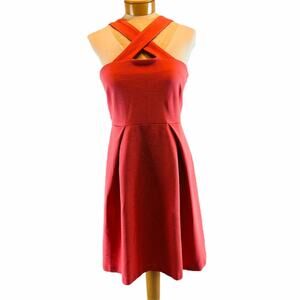 Banana Republic Sleeveless Corded Knit Dress Coral Size 12 P